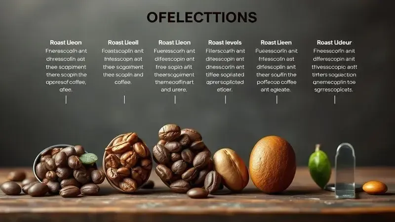 Seleção e análise de grãos de café para espresso, mostrando diferentes variedades e características de qualidade