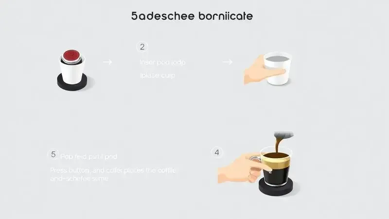 Passo a passo ilustrado de como usar uma cafeteira de sachês para fazer café perfeito