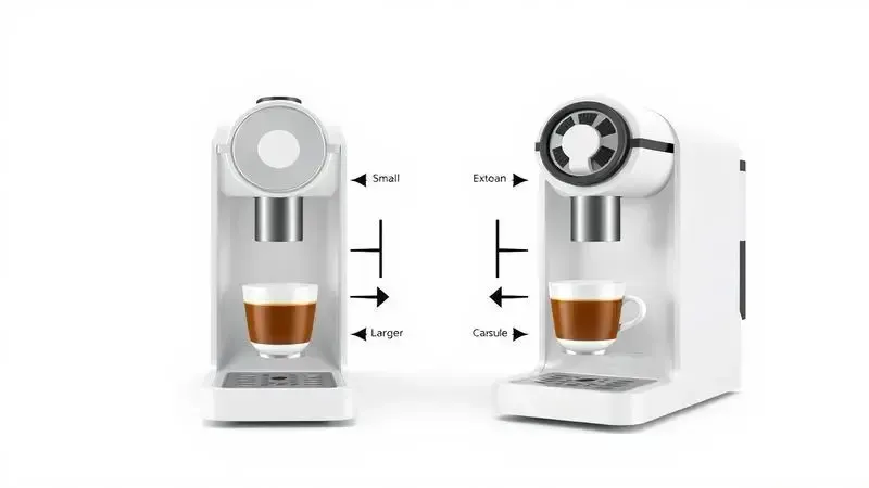 Comparação ilustrativa dos sistemas de cápsulas Original e Vertuo da Nespresso.