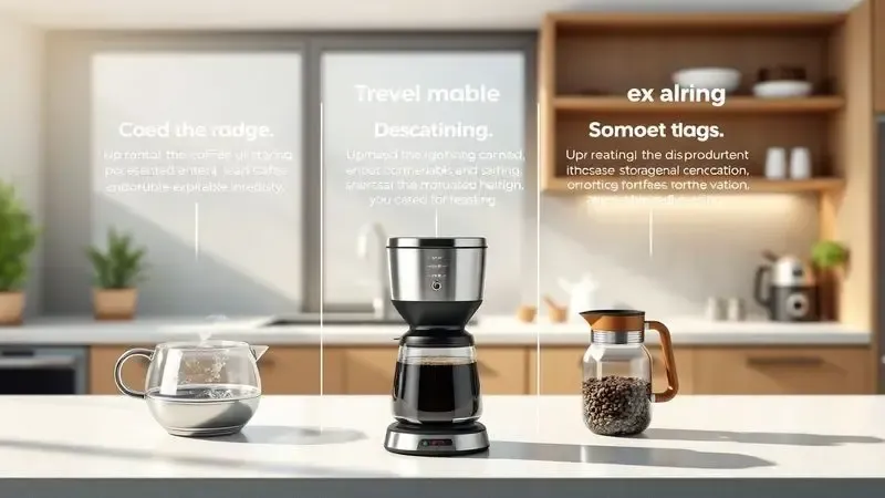 Rotina de manutenção e cuidados para cafeteira elétrica portátil em cozinha moderna