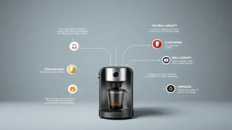 Fluxograma ilustrativo de decisão para escolher cafeteira com sistema de leite