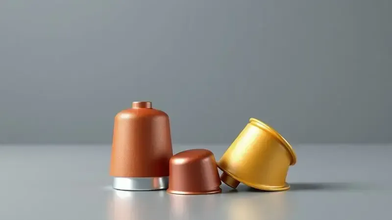 Comparação conceitual entre dois tipos diferentes de cápsulas de café