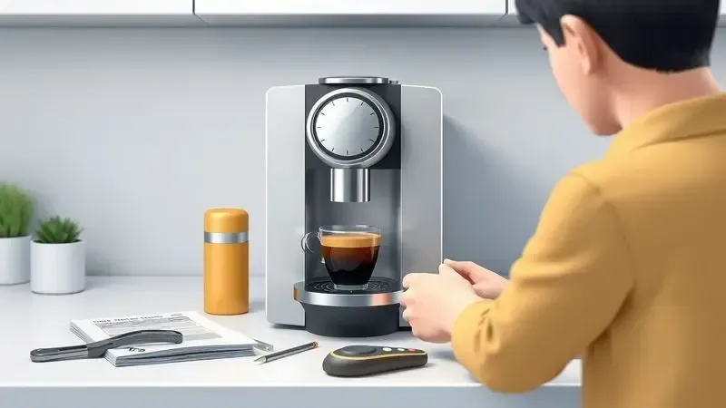 Pessoa identificando problemas em cafeteira Nespresso antes de chamar assistência técnica