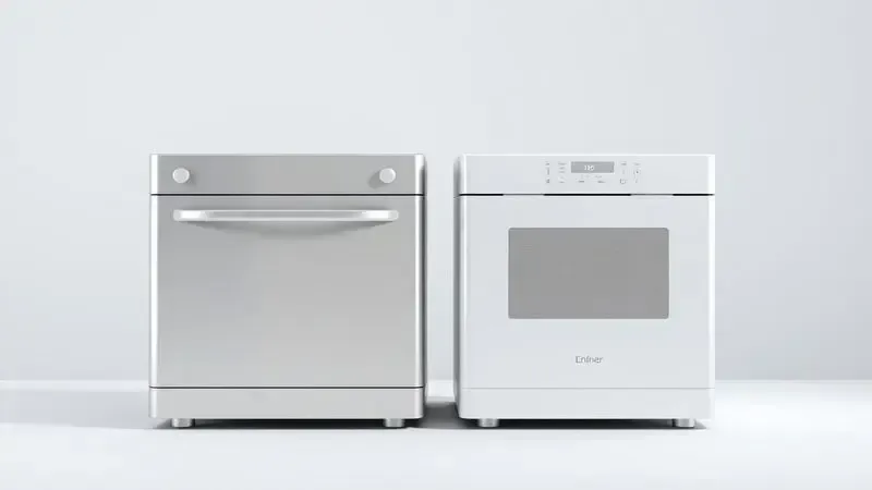 Representação visual comparativa entre dois modelos conceituais de cafeteiras com diferentes interfaces