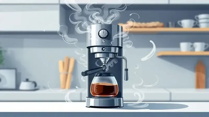 Cena ilustrativa do sistema de preparo de café automático e potente, enfatizando desempenho e qualidade da bebida.