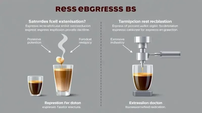 Técnicas corretas e erros comuns na preparação de espresso, comparando extração perfeita com problemas frequentes