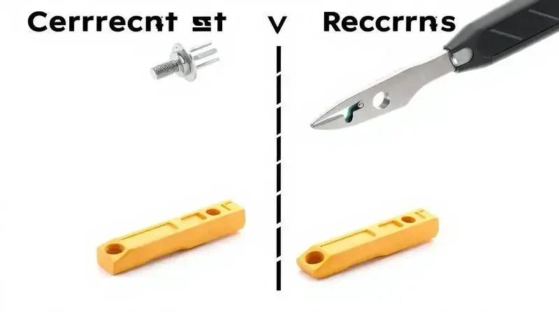 Comparação conceitual entre técnicas corretas e incorretas de desmontagem usando ferramentas apropriadas
